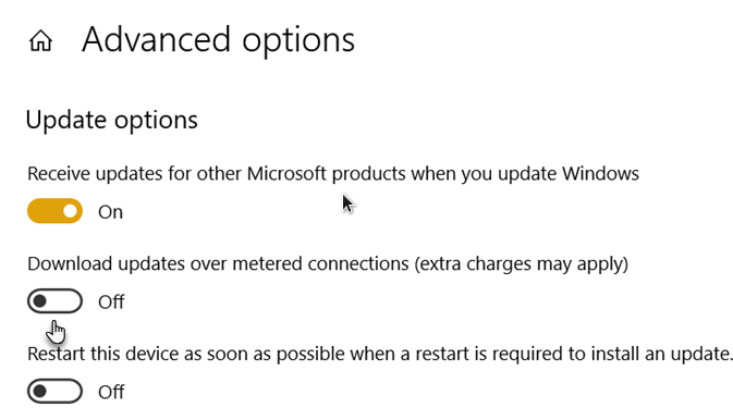 cara mematikan update windows 10 dengan metered connection