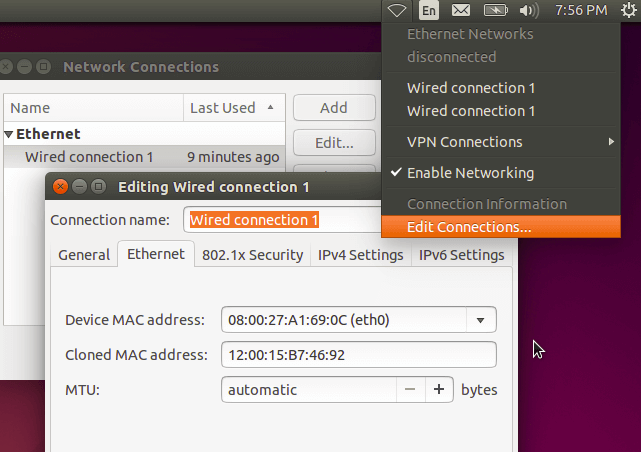 cara mengganti mac address di linux